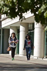 student on campus