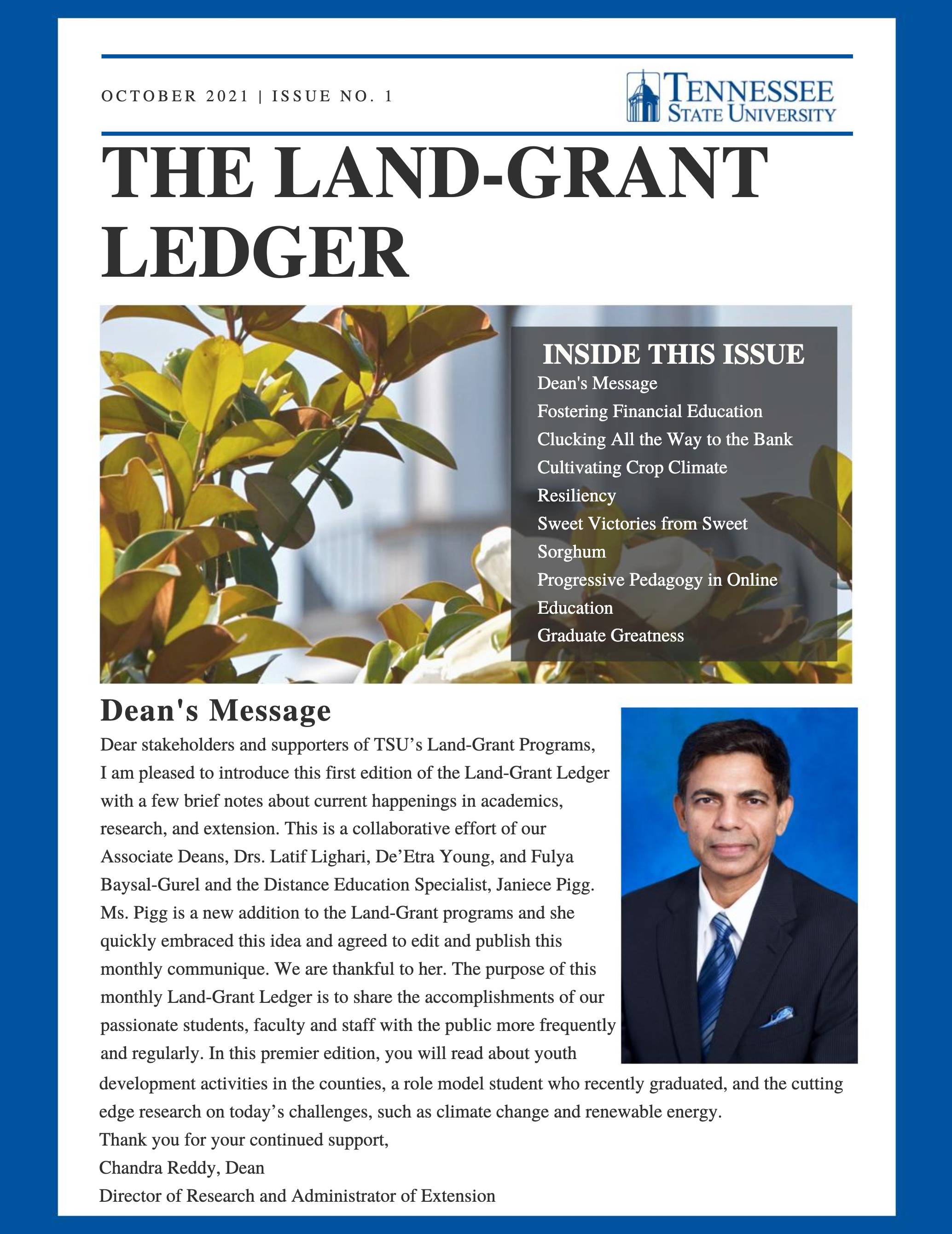 Oct. 21 Land-Grant Ledger