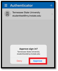MFA App Approve Button