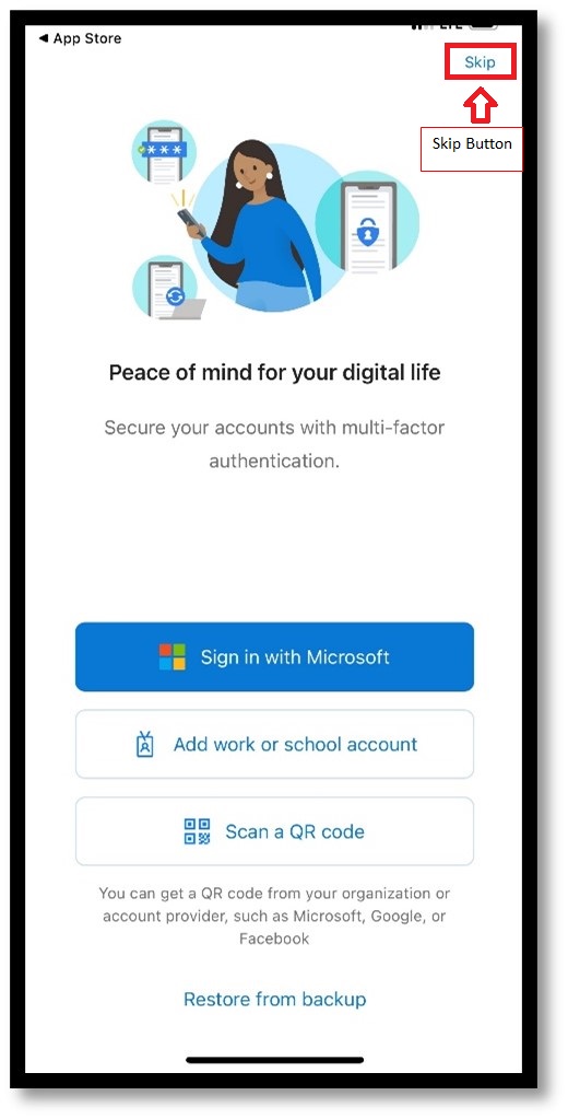 MFA App Sign In Screen Skip