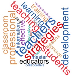 teacher training word cloud