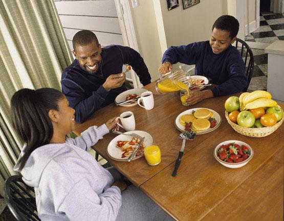 family eating