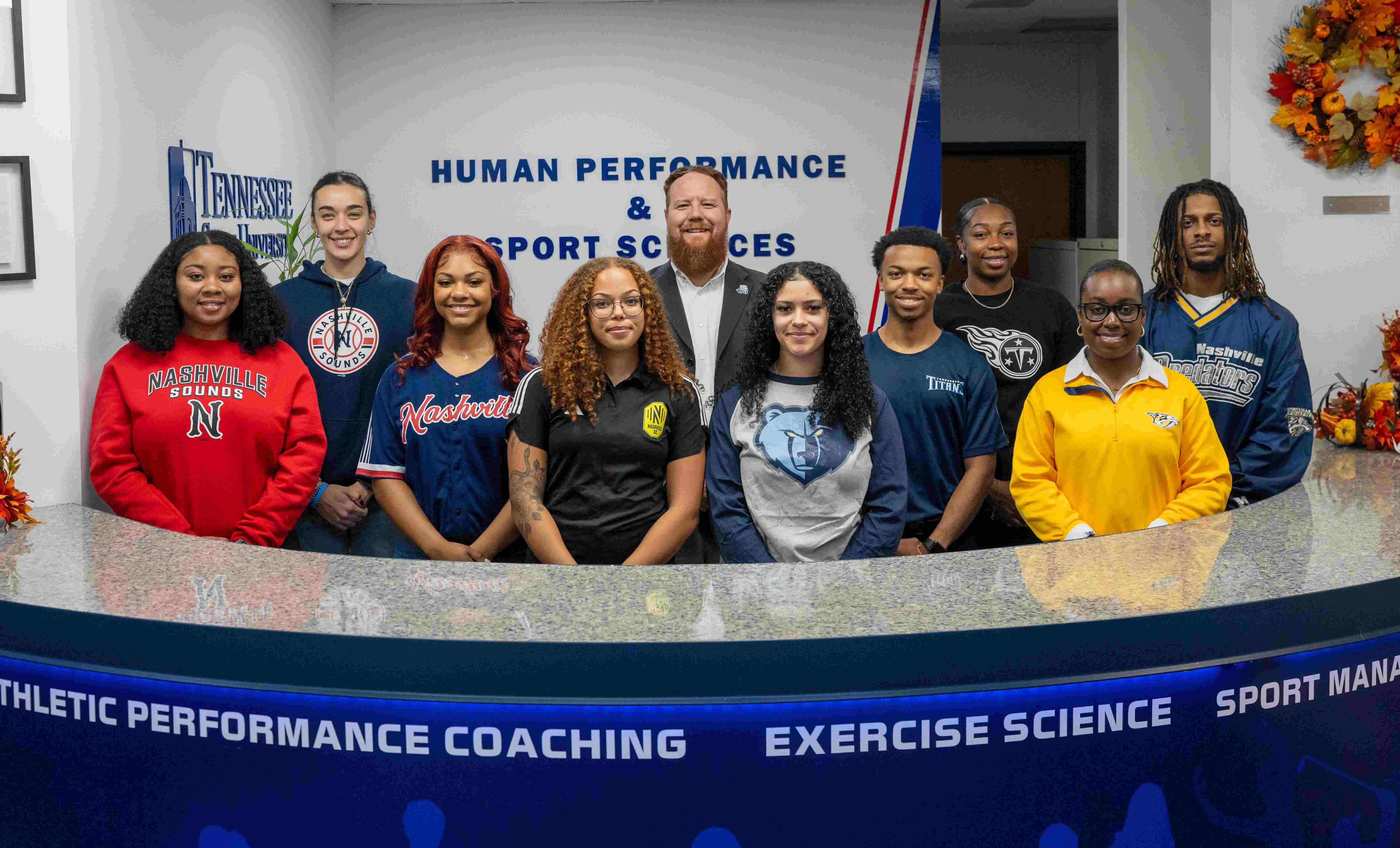 human performance and sports sciences students in consortium sports gear