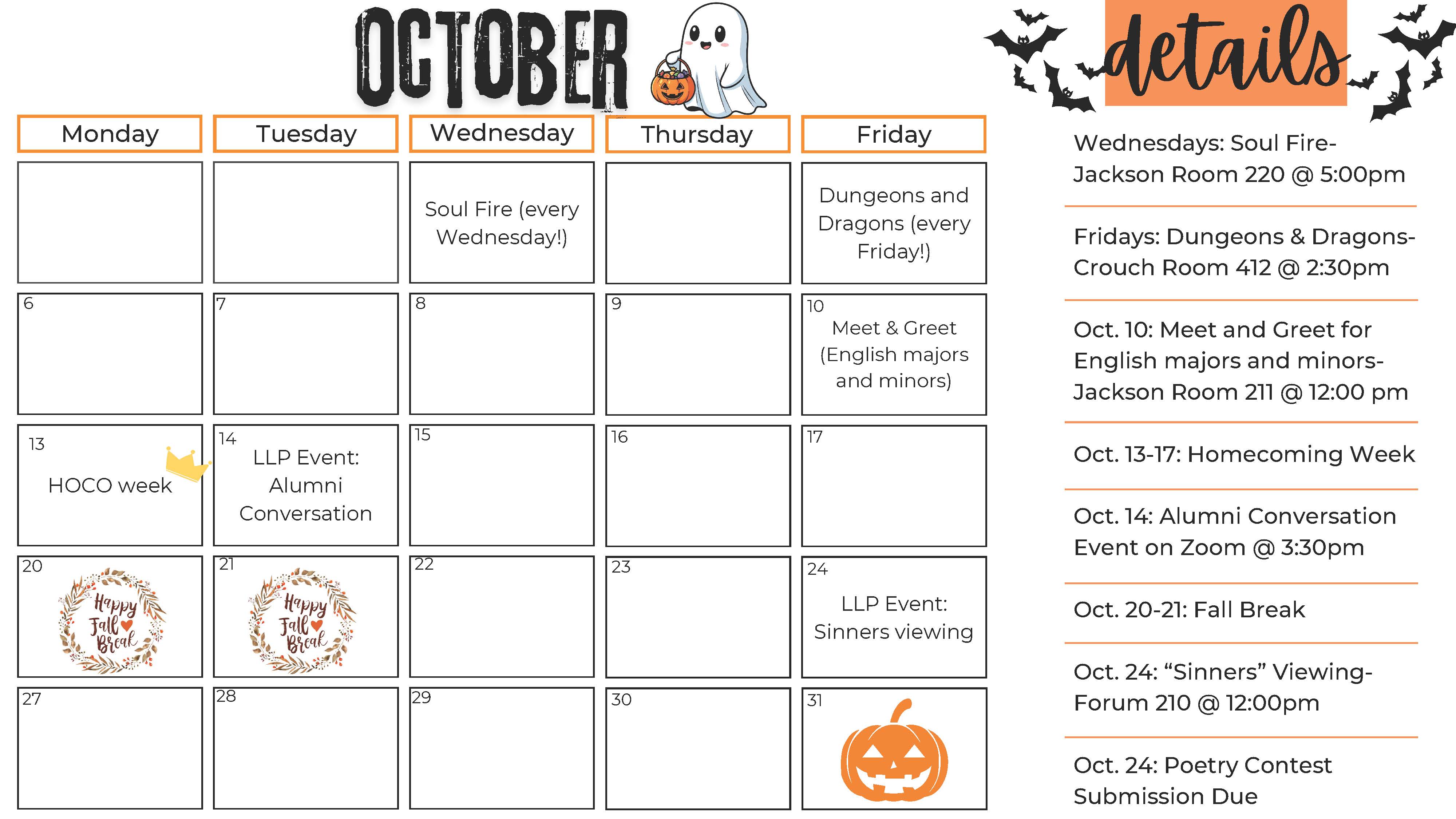 October 2025 Events