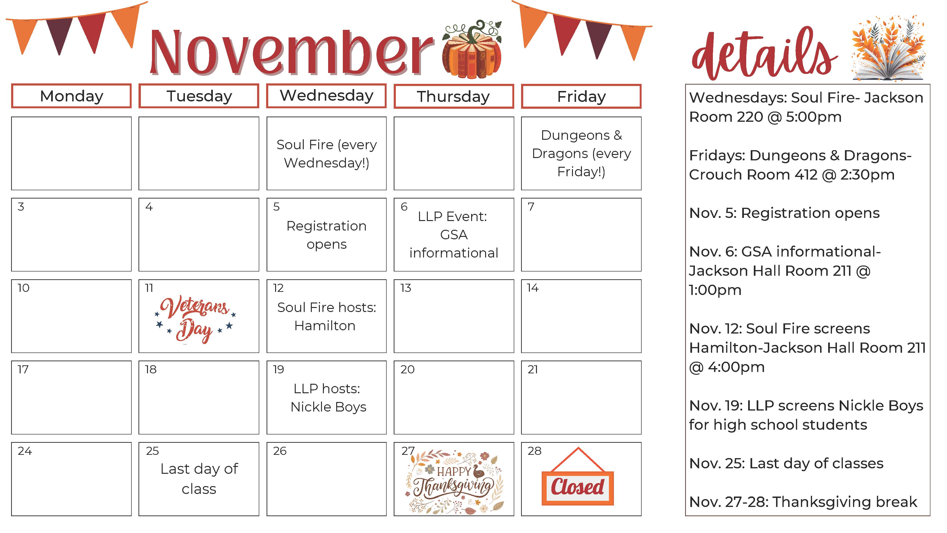 November 2025 Events