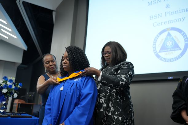 msn student getting hooded