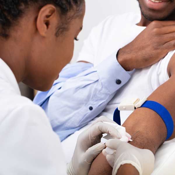 nurse with patient