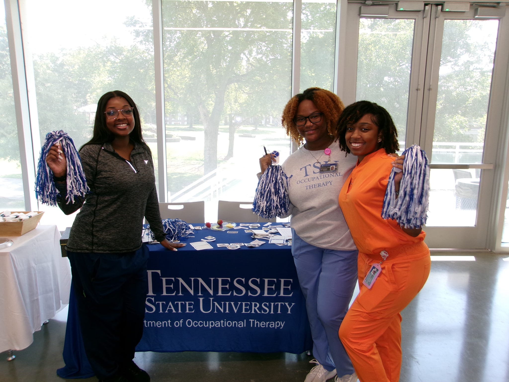 student at orientation