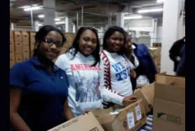 Students at 2nd Harvest Food Bank