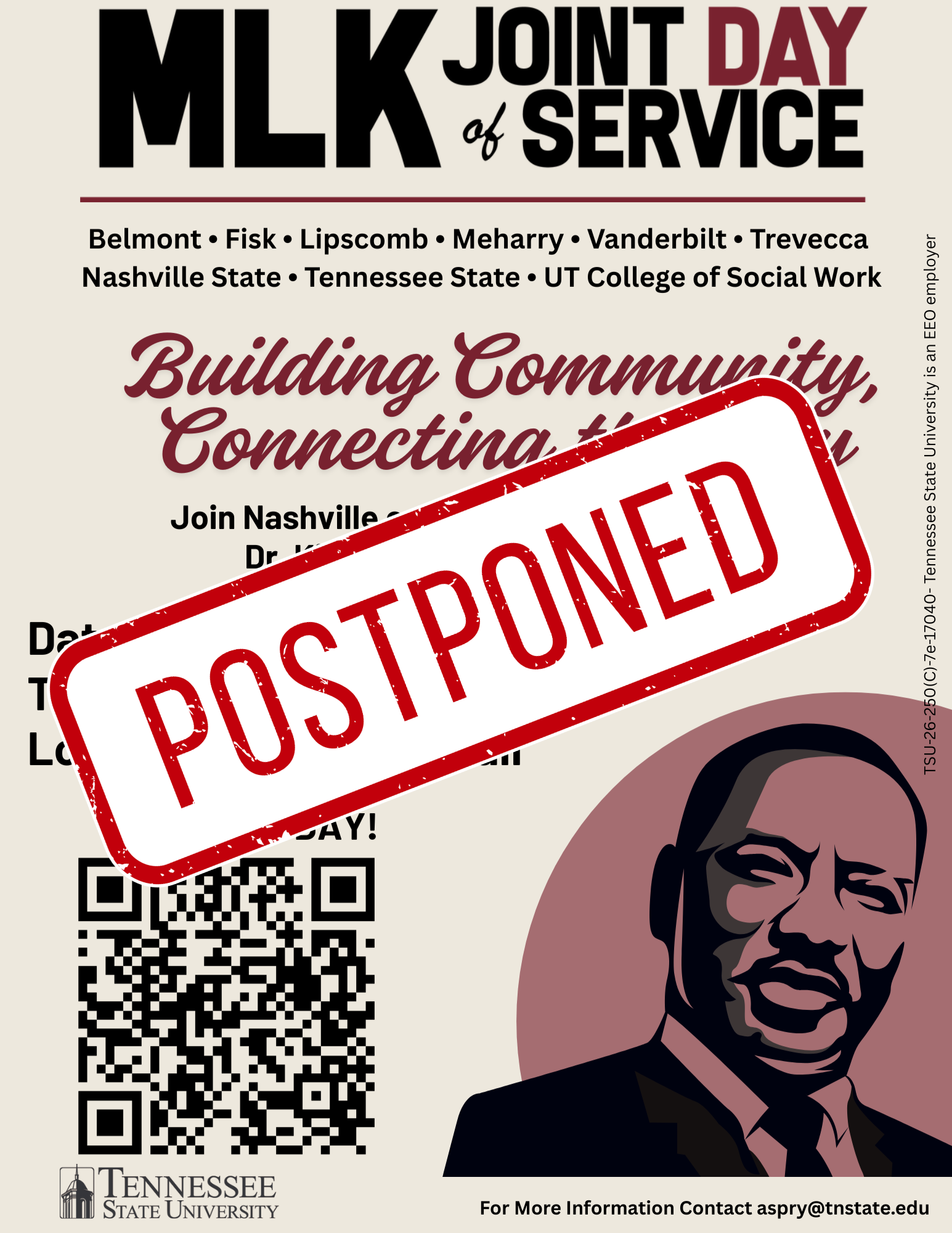 MLK Postponed