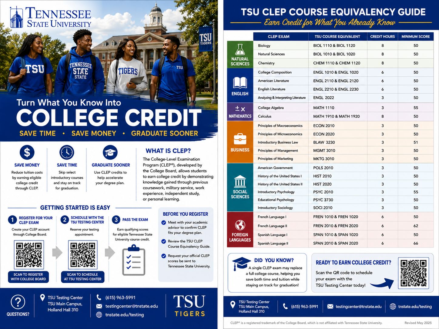 Updated CLEP Flyer